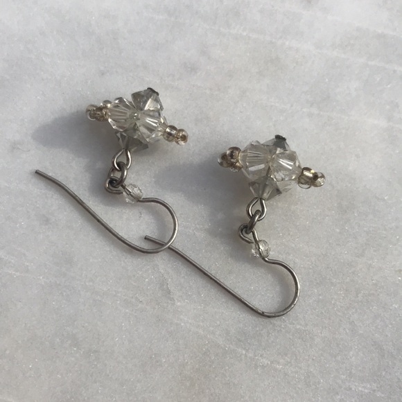 Crystal bead drop earrings - Picture 3 of 5